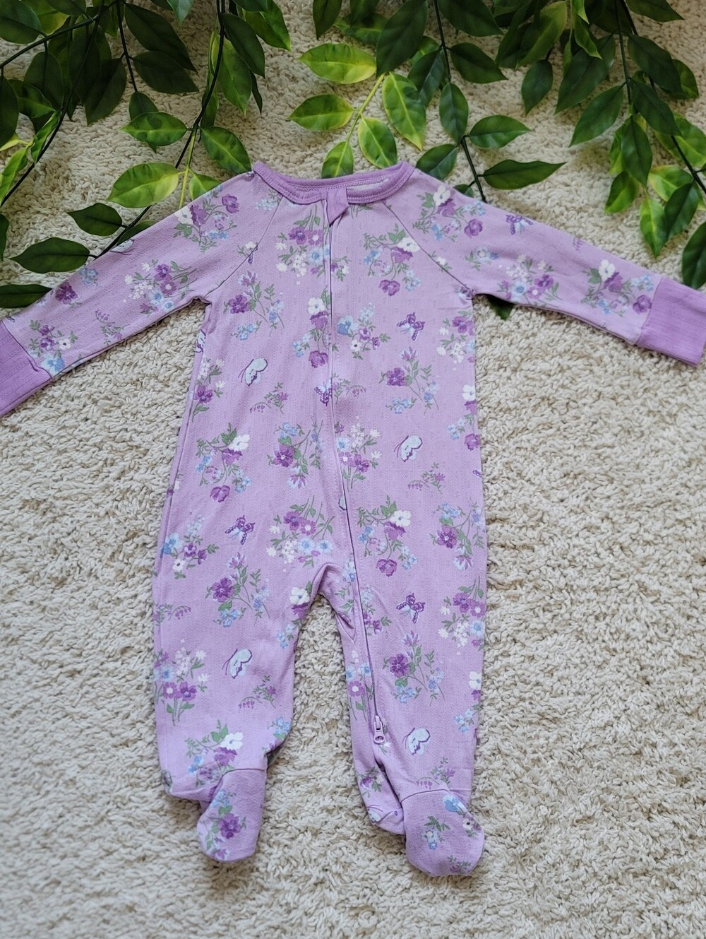Baby Girl Floral & Butterflies Sleeper (6-9 Months)